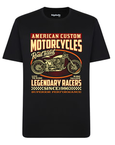Bigdude Legendary Racers Print T-Shirt Black